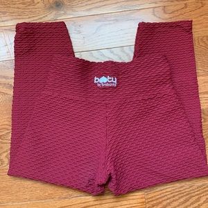 Booty by Brabants Cropped Croco Skin Crimson Red